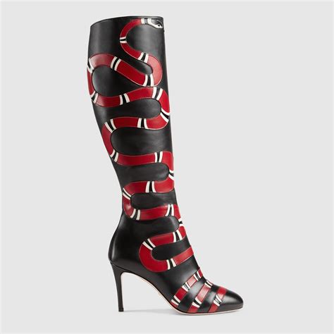 gucci knee high boots replica|gucci boots snake bottom.